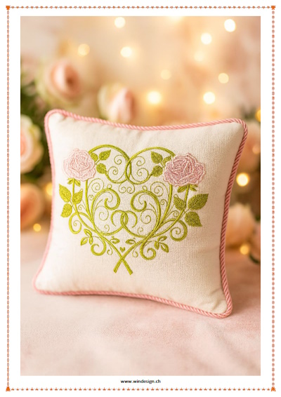 Stickmuster Ornament Herz