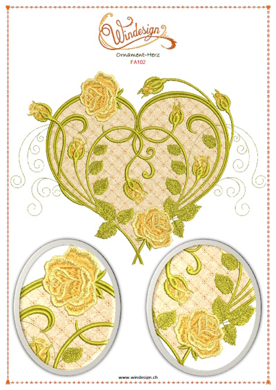 Stickmuster Valentinstag Herz