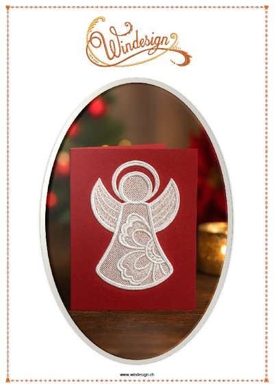 Weihnachtsstickmuster Lace Engel