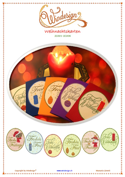 Stickmuster / Maschinenstickmuster / Weihnachtsstickmuster