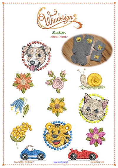 Sockenstickmuster BERNINA Sockenstickrahmen